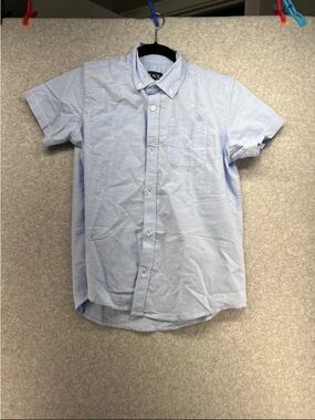 Place Light Blue Short-Sleeve Oxford Button-Down Shirt